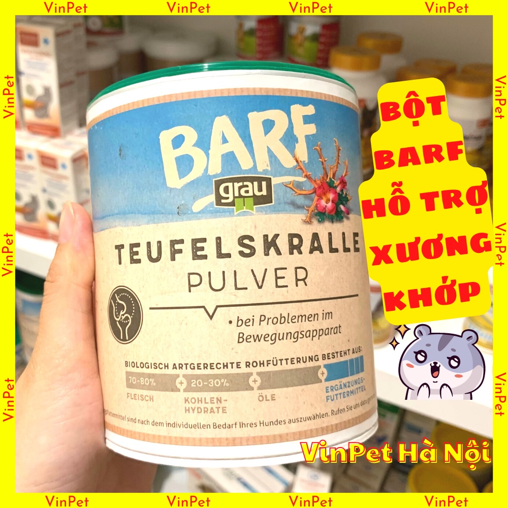 Bột barf grau tốt cho hệ xương khớp của chó mèo nhập Đức