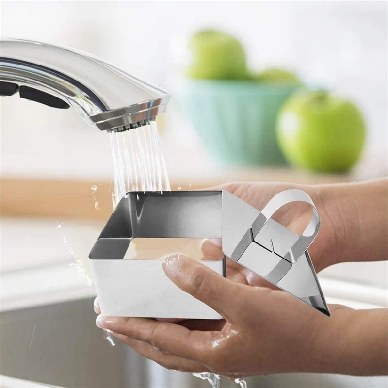 Khuôn Làm Salad Bằng Thép Không Gỉ 430 DIY Hình Tròn/Vuông/Trái Tim