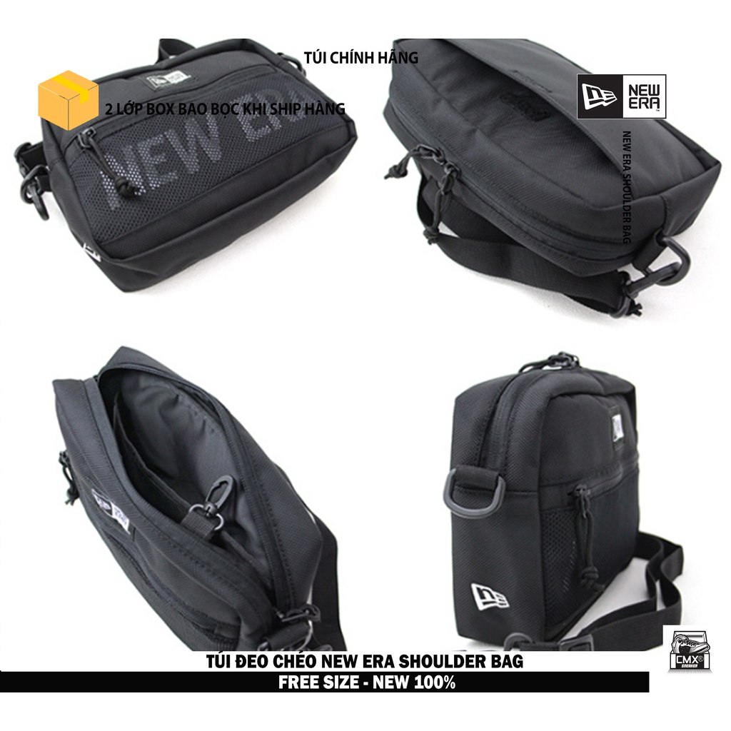 [ HÀNG CHÍNH HÃNG ] Túi Đeo Chéo New Era Shoulder Bag - Black ( FREE SIZE ) - HÀNG CHÍNH HÃNG 100%