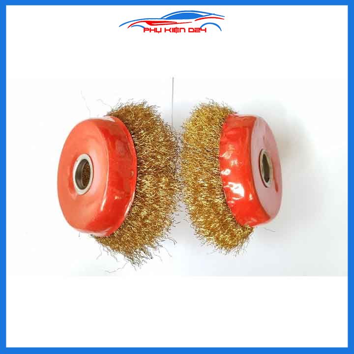 Chổi đánh gỉ sắt mạ đồng đế đỏ, lưỡi mài chà đánh gỉ cao cấp