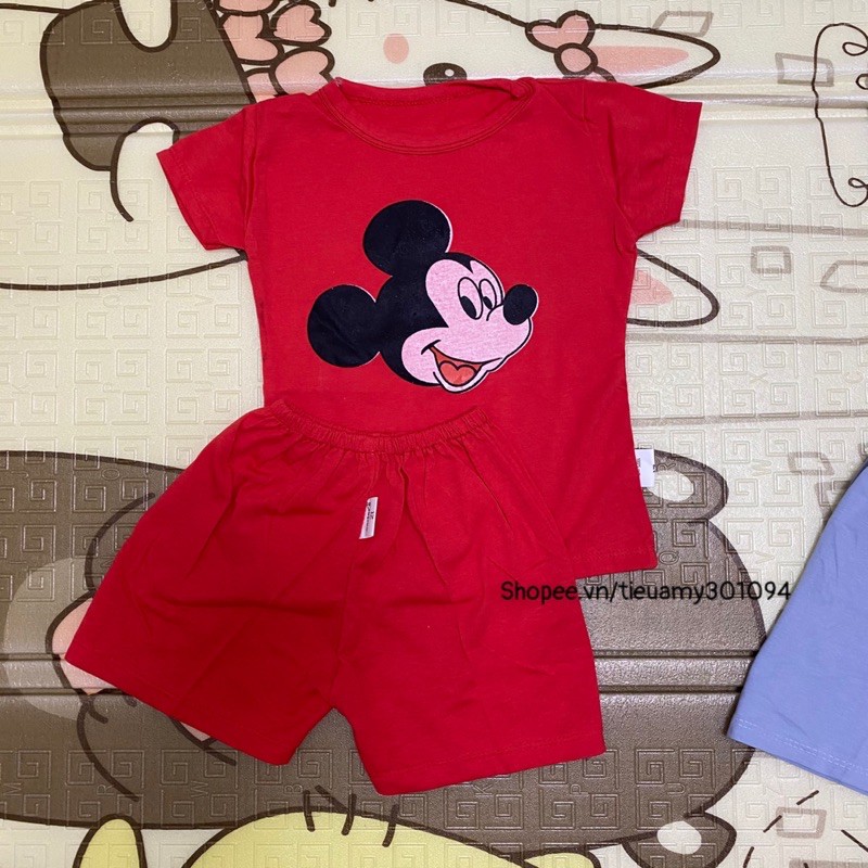 Bộ cộc tay cho bé in hình micky, voi, vv từ 7-22kg