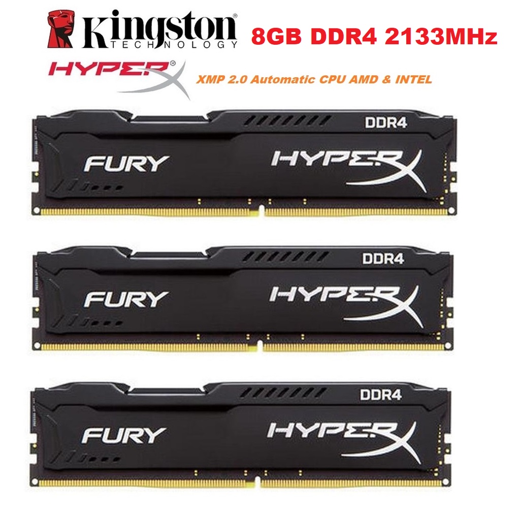 Ram Kingston HyperX Fury 8GB DDR4 2133MHz - Mới Bảo hành 36 tháng 1 đổi 1 thumbnail