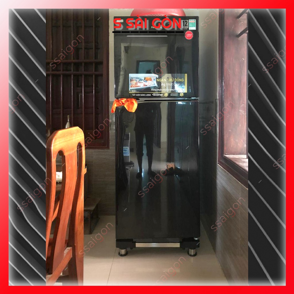 Chân đế máy giặt, kệ máy giặt và tủ lạnh, kệ tủ lạnh máy giặt trụ Inox cao cấp - BH 2 năm