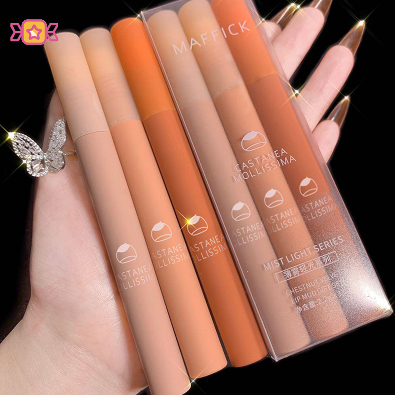 (Hàng Mới Về) Bộ Son Môi Màu Nhung Lì Dùng Làm Quà Tặng Cho Học Sinh Jp4