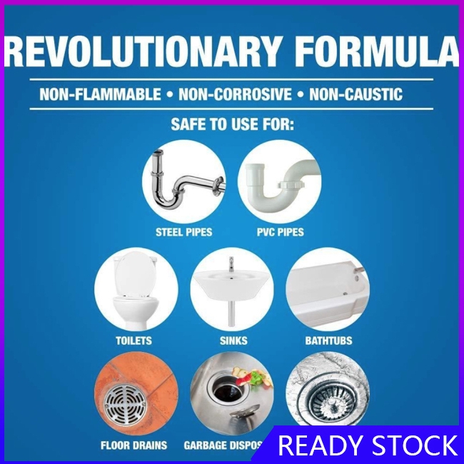 Pipe Dredging Agent Powerful Sink Drain Cleaner for Kitchen Sewer Toilet Brush Closestool Clogging