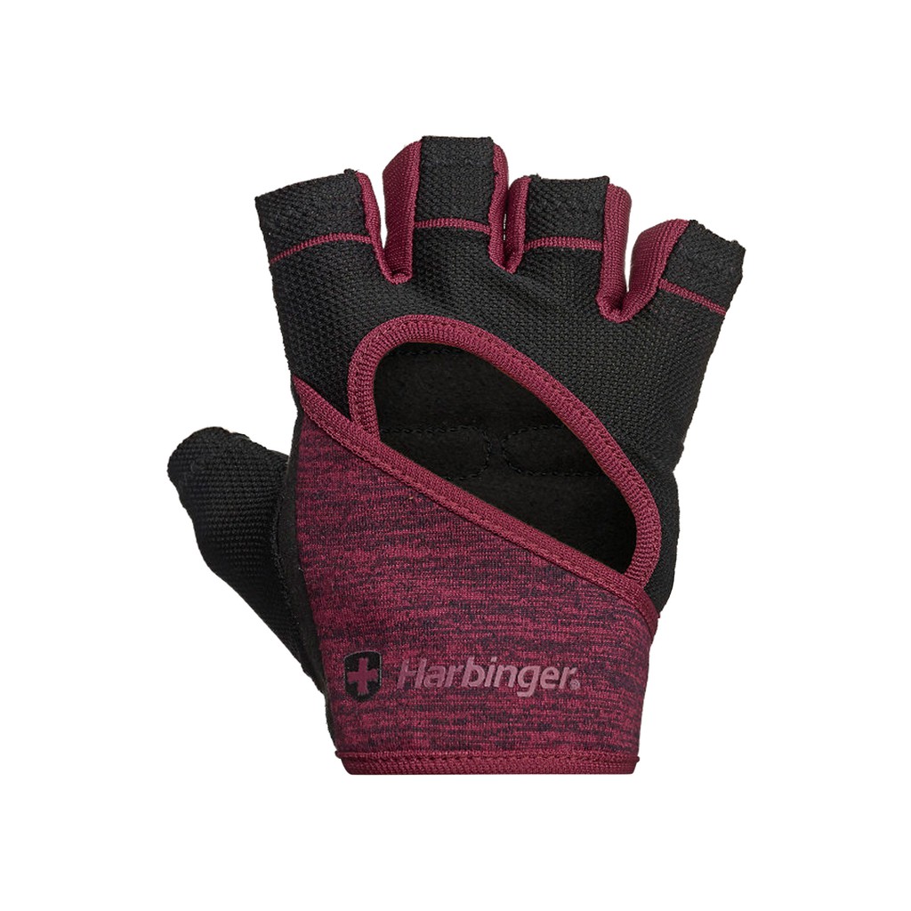 Găng tay tập gym nữ Harbinger W_Flexfit Gloves_Black-Merlot