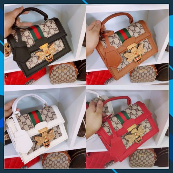 Túi Xách Thời Trang💖SIÊU SALE💖Túi Đeo Chéo Khóa Hình Con Ong Trẻ Trung 4 Màu Cao Cấp Dạo Phố