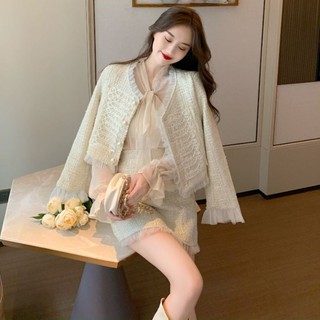 (SẴN) Set dạ viền lưới tiểu thư BETTER