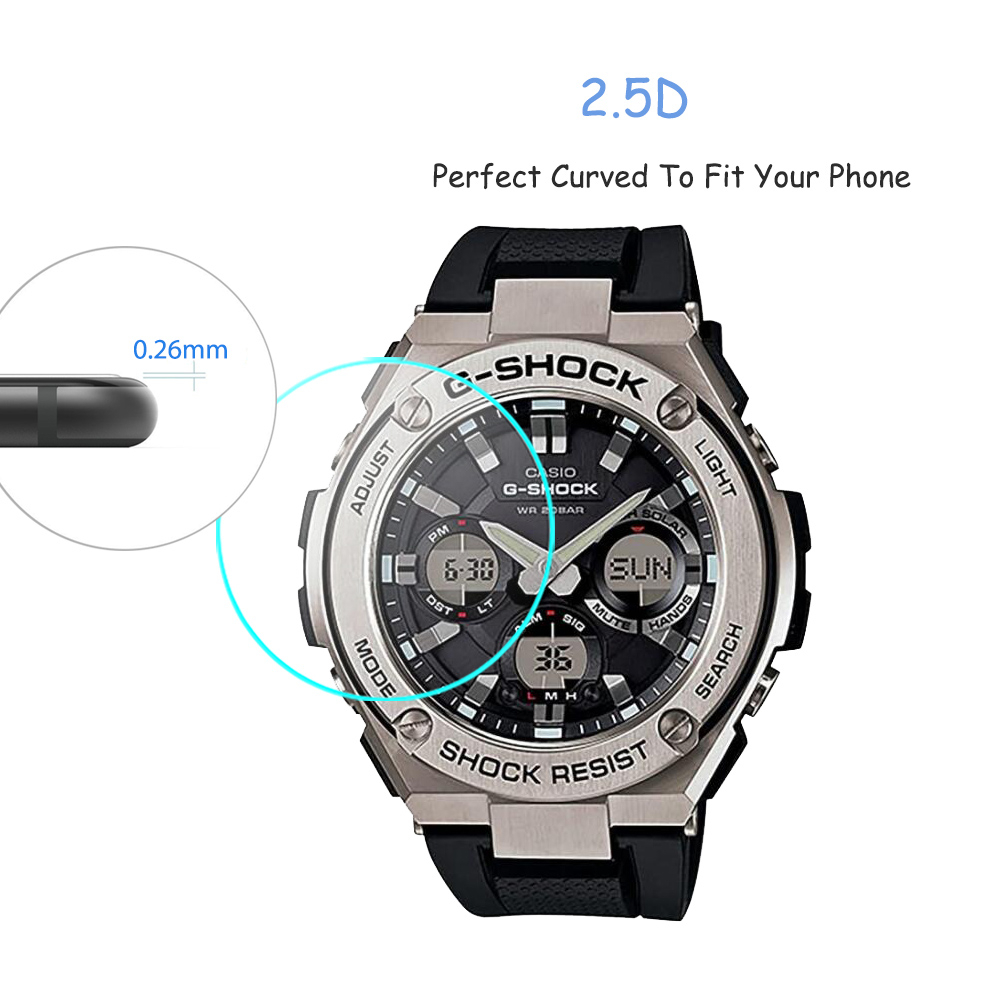 2 Kính Cường Lực 2.5d 9h Cho Đồng Hồ Casio G Shock Gst-S110 S310 W310 S300 W330 Gsst-W110 B200 B100D