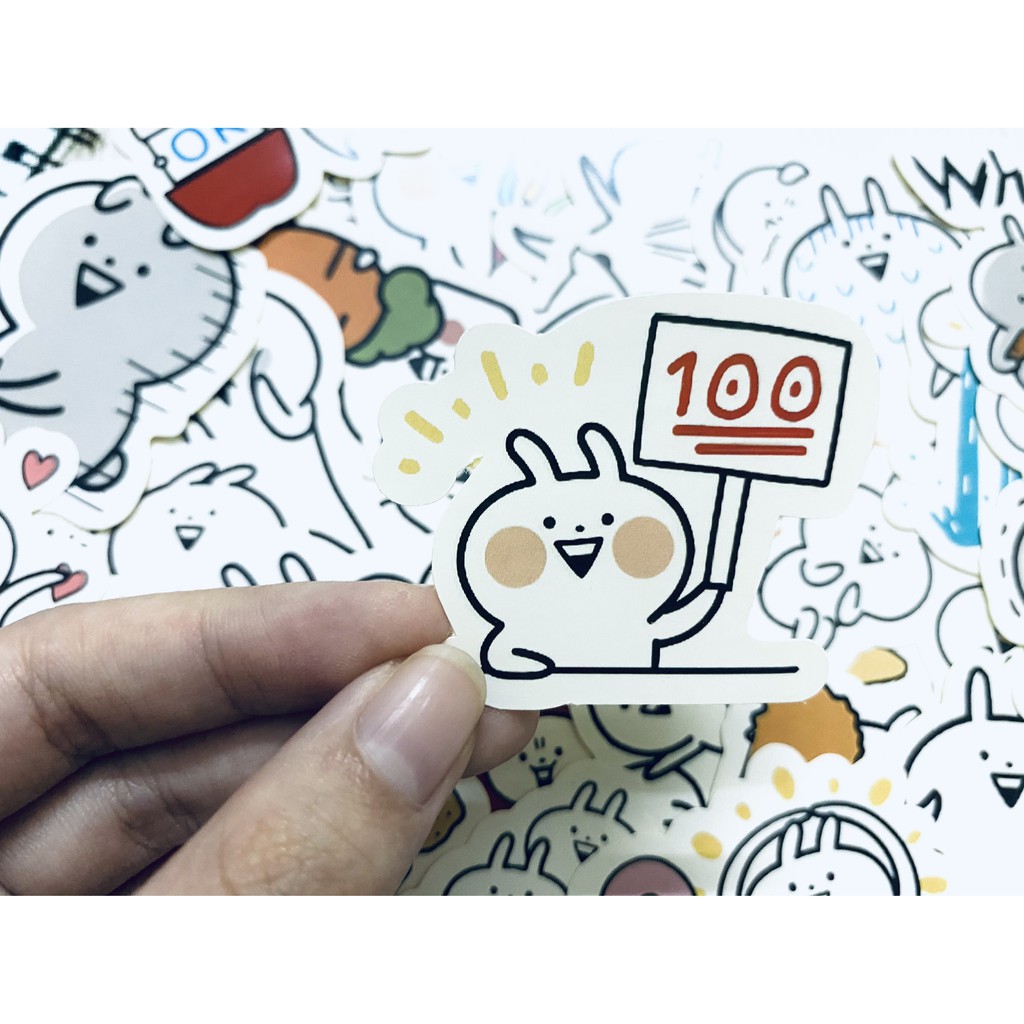 Sticker thỏ Usagyuuun dán trang trí laptop, máy tính bỏ túi, vali, điện thoại, đàn ghita,........