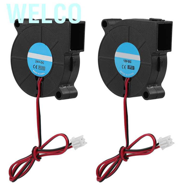 TURBO Quạt Tản Nhiệt Welco 12v / 24v 50mm Dc 5015x15mm Cho Máy In 3d