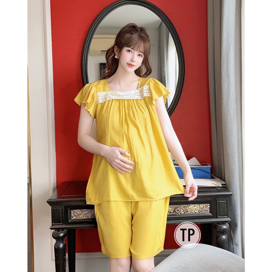 bộ đồ bầu [FREE SHIP],chất lanh lụa mát,không nhăn nhầu