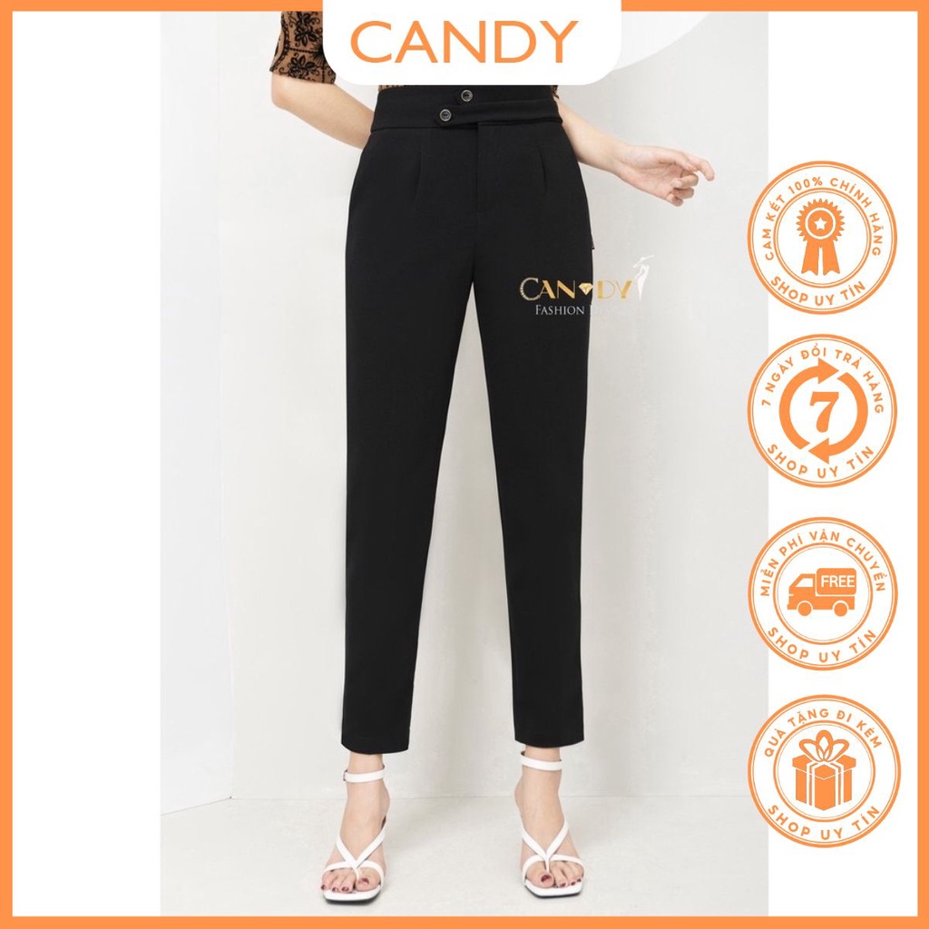 Quần Tây Nữ Dáng Baggy Chuẩn Form Công Sở Thiết Kế Phối Đai Đủ Màu QD23 -  Candy Fashion