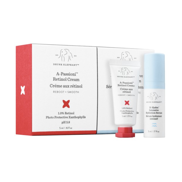 Sét dưỡng da Drunk elephant mini - Quà redeem Sephora (Kem chống lão hóa A-Passioni Retinol và serum dưỡng ẩm B-Hydra)