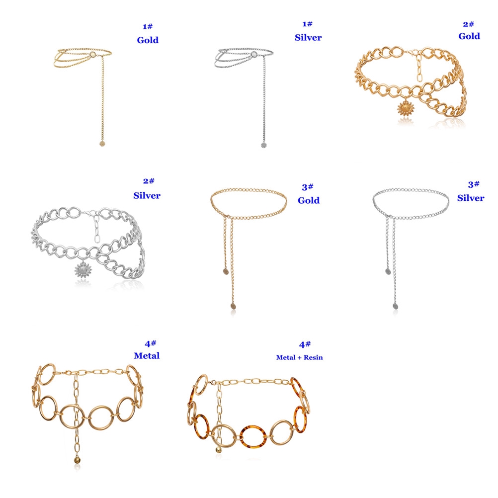 Thắt Lưng Dây Xích Hợp Kim Nhiều Lớp Phong Cách Bohemian