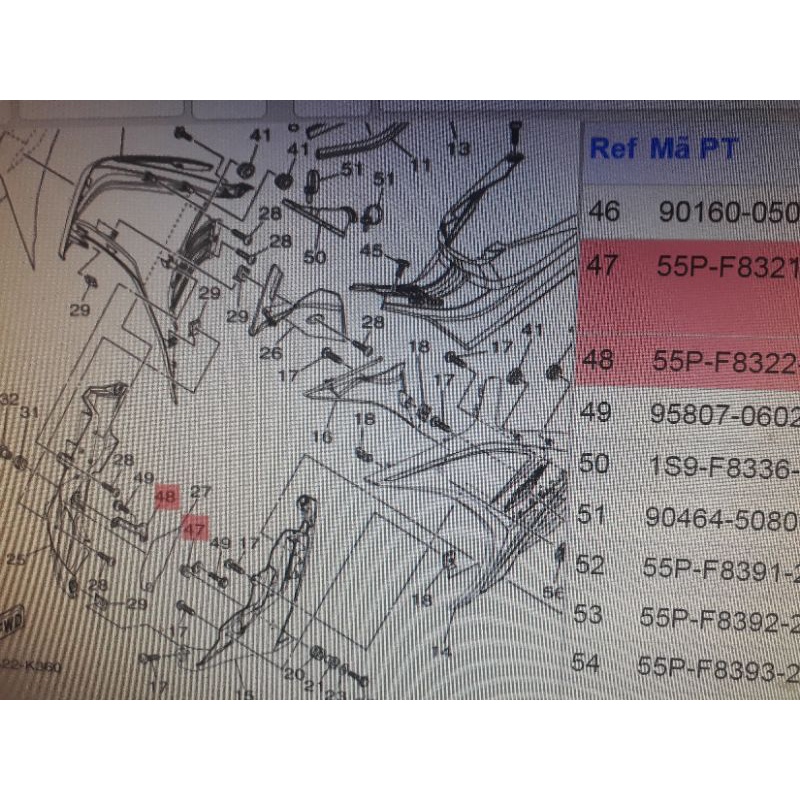 Bộ bát bắt bưởng Exciter 2011-2014 xe 5 số Yamaha