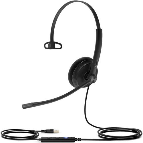 Tai nghe học online USB Yealink UH34 Lite Mono Teams (kèm mic) - chống ồn, hàng chính hãng
