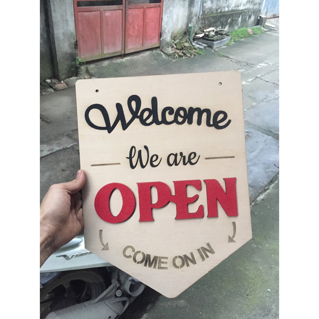 Bảng Gỗ - Open - CLose (Tiếng Anh)