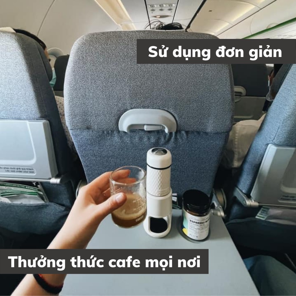 Máy Pha Cà Phê Mini Cầm Tay STARESSO BASIC Chính hãng bản nâng cấp 2021 bảo hành 1 năm Espresso du lịch và văn phòng