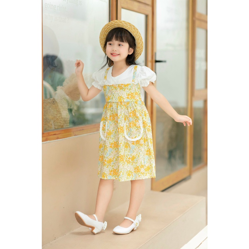 Đầm cho bé gái 1 2 3 4 5 6 7 8 9 10 11 12 tuổi Babystore88, Váy bé gái mùa hè hàng thiết kế cao cấp V78