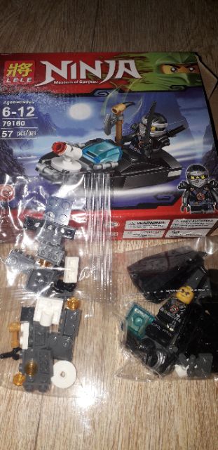 Lắp ráp 1 hộp LegoNinja Xe tàu 79160 có nhiều chi tiết bằng nhựa ABS