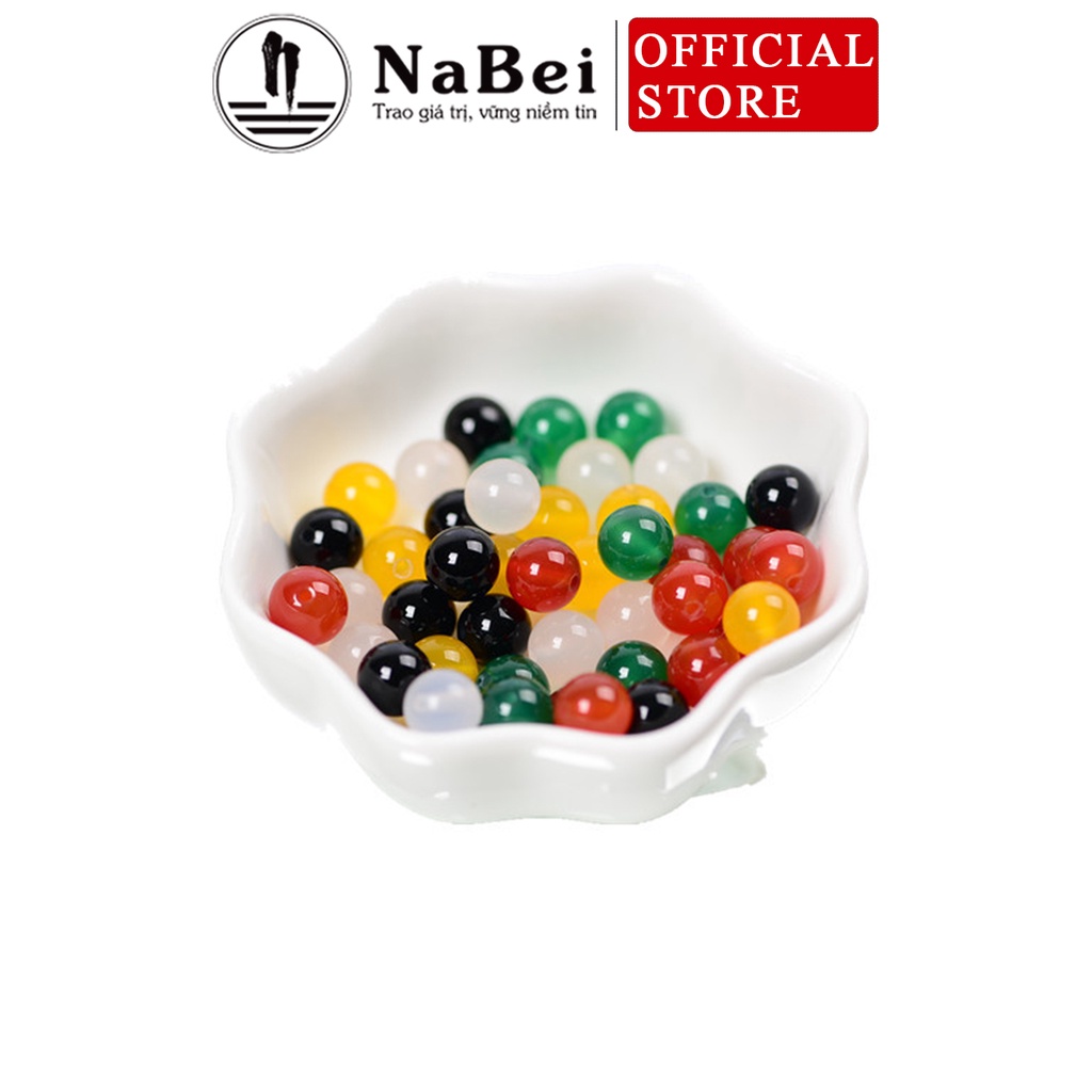 Charm Đá Mã Não Tự Nhiên Mix Vòng Tay Cho Nam Nữ Phù Hợp Mệnh Kim, Thủy, Mộc, Hỏa, Thổ NB306 - Phong Thuỷ NaBei Store