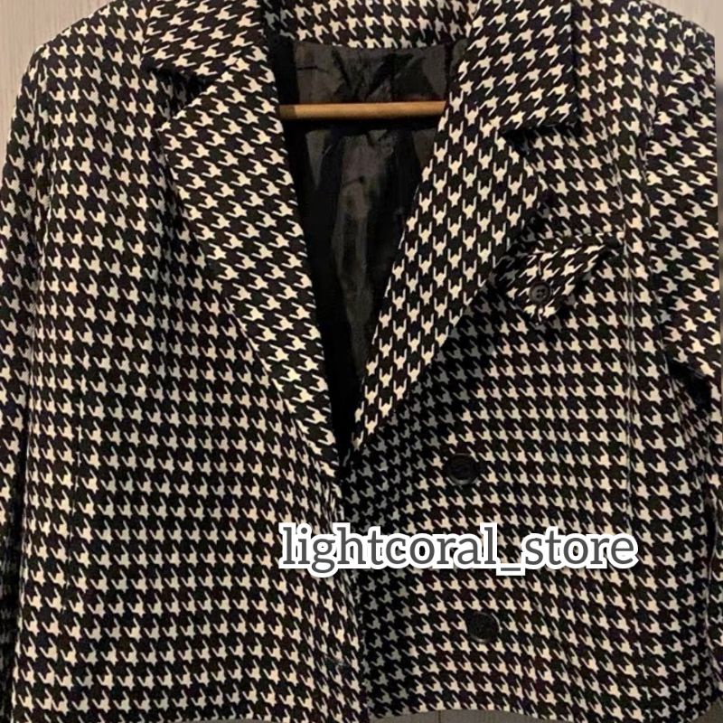 [ORDER] Áo khoác blazer Quảng Châu kẻ caro dáng ngắn thời trang có size cài khuy có lớp lót ( ảnh thật) | BigBuy360 - bigbuy360.vn