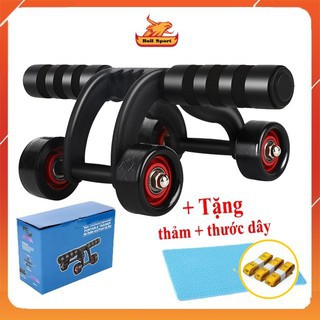 FREESHIP 50K-[❤️LOẠI XỊN❤️] CON LĂN 4 BÁNH TẬP CƠ BỤNG - TẶNG THẢM LÓT CÓ VÂN CHỐNG TRƯỢT LOẠT TỐT NHẤT