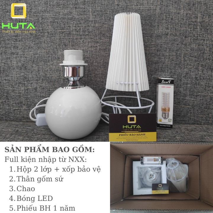 Đèn Ngủ Để Bàn Điều Chỉnh Độ Sáng, Vintage Hàn Quốc, Bóng Led, Dùng Trang Trí Decor, Để Đầu Giường, Phòng Ngủ, Mã S8