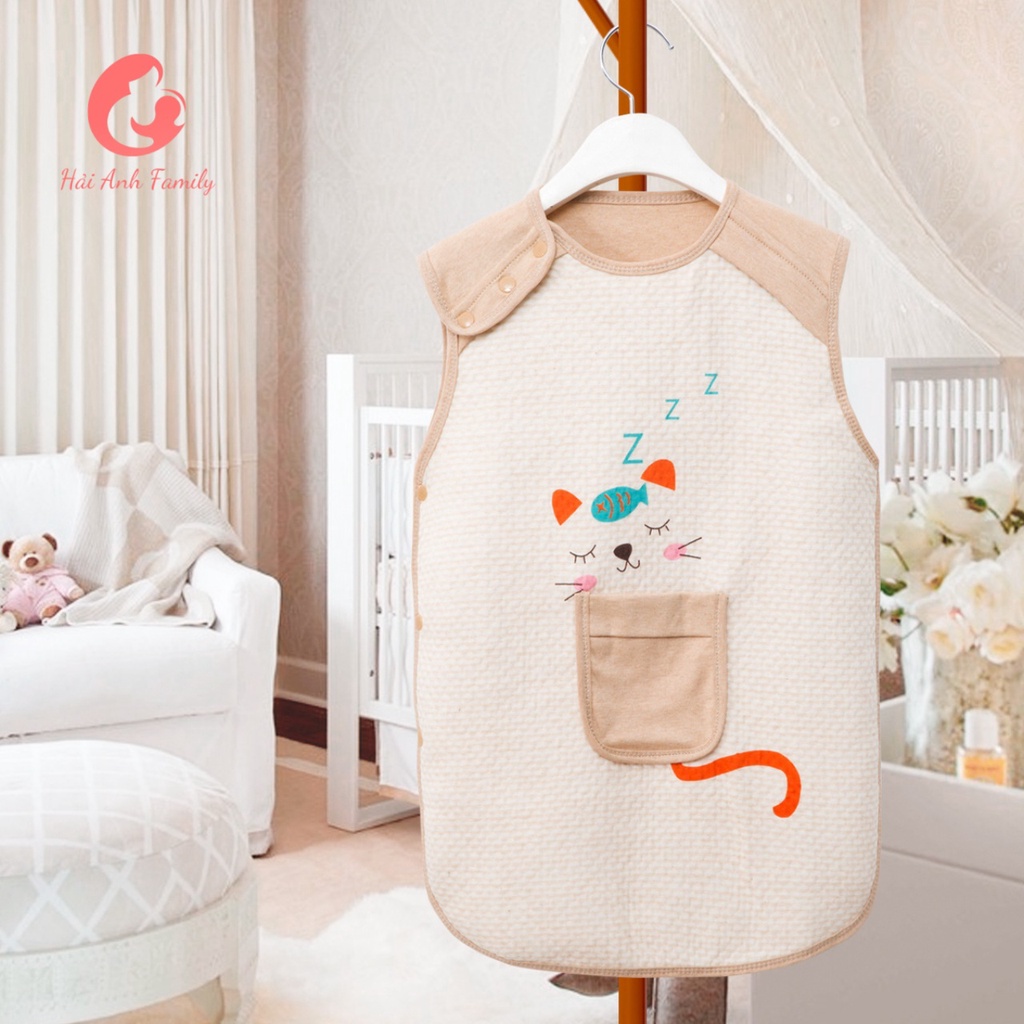 Túi ngủ cho bé mùa hè chất liệu sợi trẻ thiết kế hở chân tiện lợi