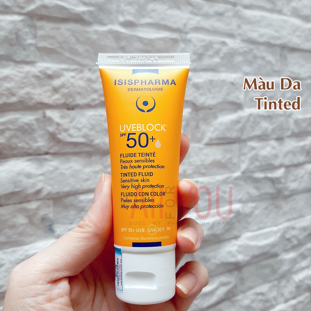 ISIS PHARMA Uveblock 50+ Fluid 40mL - Kem Chống Nắng Dành Cho Da Nhạy Cảm.