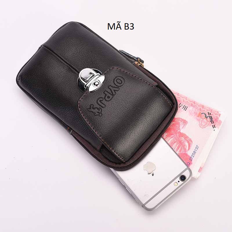 <FREE SHIP> Bao da đựng điện thoại - Túi Da Đựng Điện Thoại đeo thắt lưng Mã B3 nhiều Ngăn Khóa Chắc chắc | BigBuy360 - bigbuy360.vn