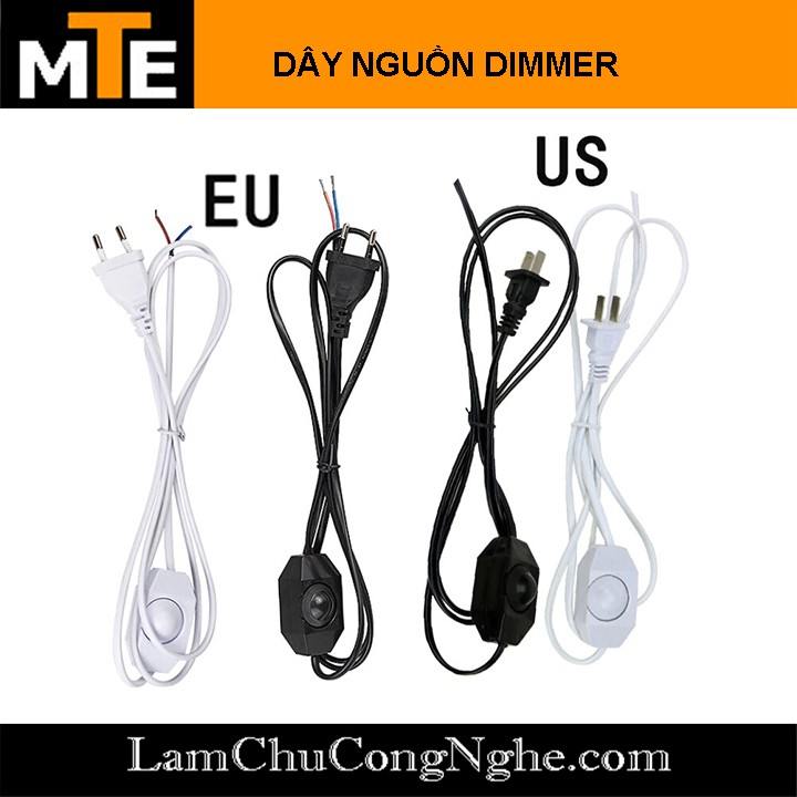 Dây nguồn dimmer 220V thay đổi độ sáng đèn xông tinh dầu, đèn sợi đốt