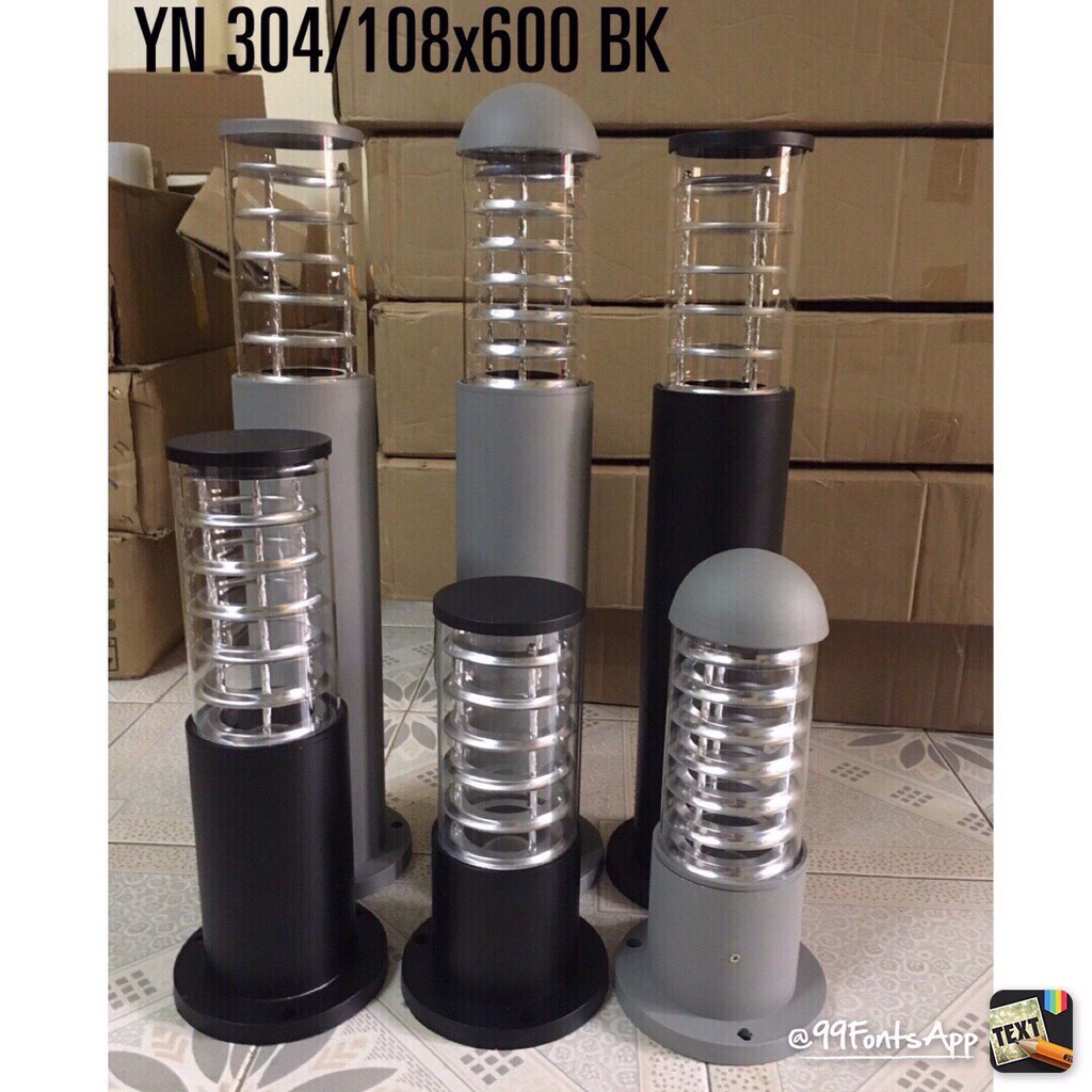 Đèn trụ sân vườn kèm bóng led