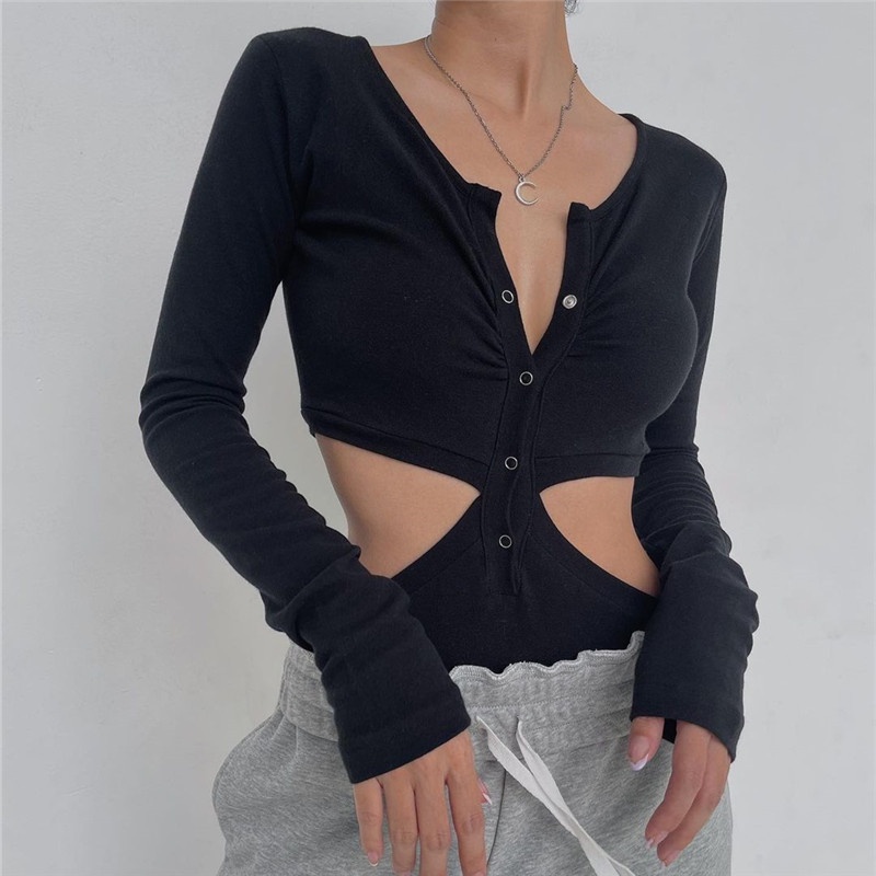 Bodysuit tay dài hở lưng quyến rũ cho nữ | BigBuy360 - bigbuy360.vn