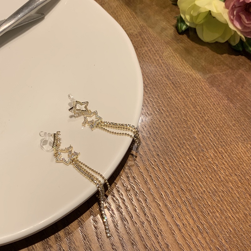 Bông Tai Dáng Dài Hình Ngôi Sao Thời Trang Hàn Quốc Mới 2022