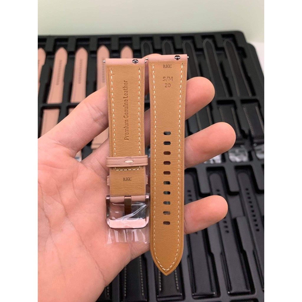 Dây da đồng hồ samsung Watch 3 45mm/Size 22mm dây chính hãng