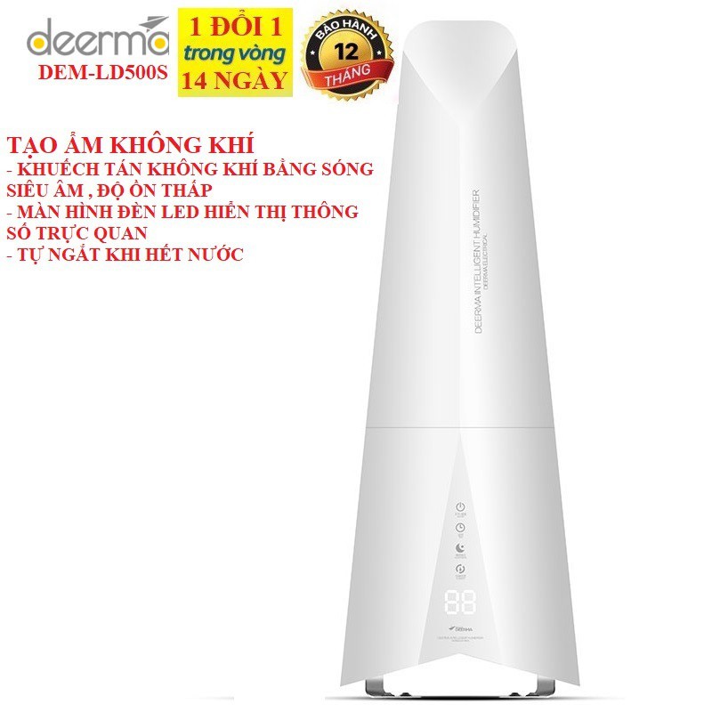 Máy Tạo Ẩm Không Khí Deerma LD500S Khuếch Tán Không Khí Bằng Sóng Siêu Âm,Độ Ồn Thấp