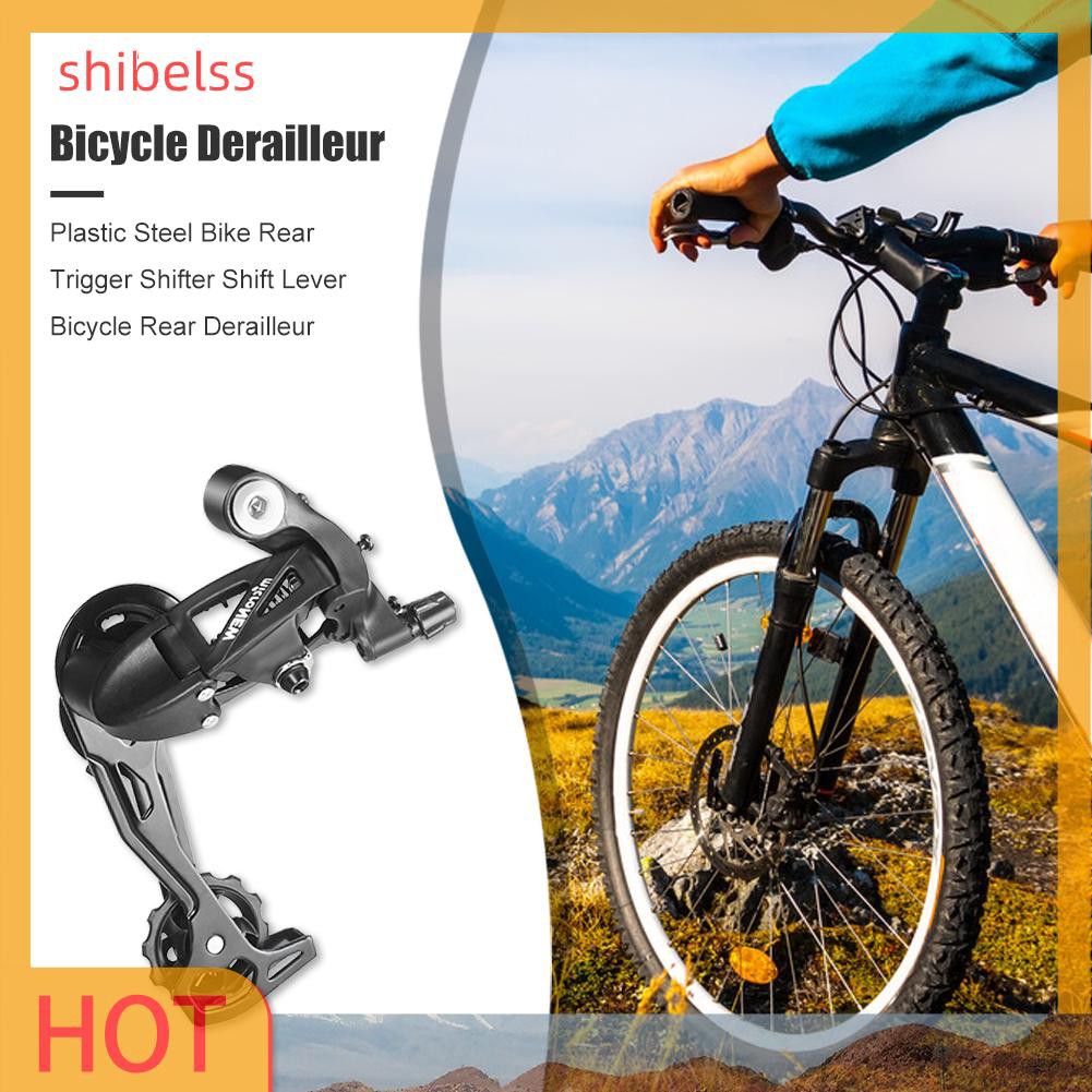 （ʚshibelss）Plastic Steel Bike Rear Trigger Shifter Shift Lever Bicycle Rear Derailleur