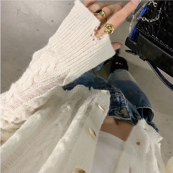 Áo cardigan dệt kim ZHELIHANGFEI tay dài eo cao thiết kế xoắn độc đáo dễ phối đồ