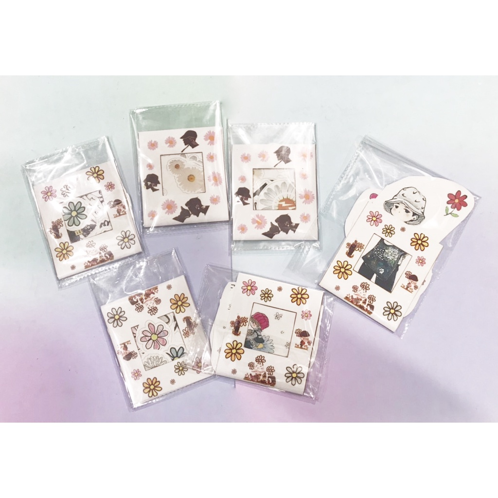 sticker hoa cúc GD cắt rời size to SCI12 có bao giấy cute dễ thương bullet journal