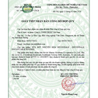 [NK CHÍNH HÃNG] SỮA TƯƠI DẠNG BỘT 1KG DEVONDALE ÚC date T8/2023