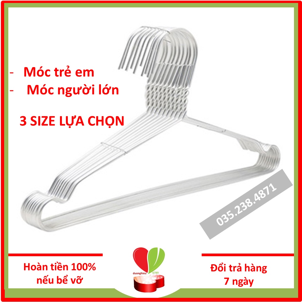 Set 10 Móc nhôm phơi đồ trẻ em cao cấp - Duonghieu6789