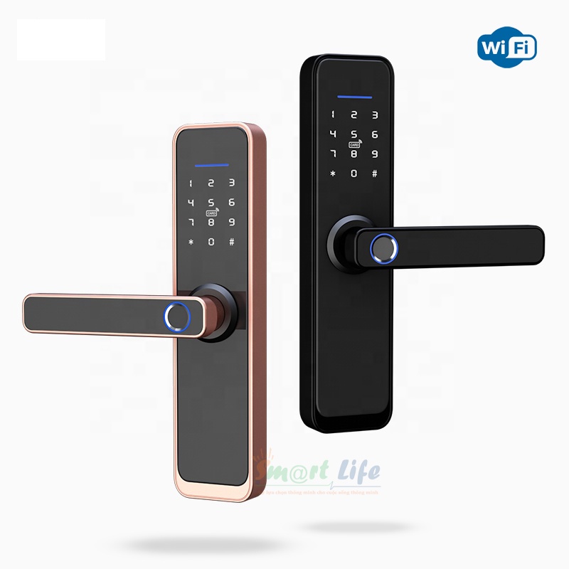 Khóa vân tay thông minh Tuya X2 Wifi mở khóa vân tay, thẻ từ, chìa cơ, mật khẩu, cảm ứng. app điện thoại