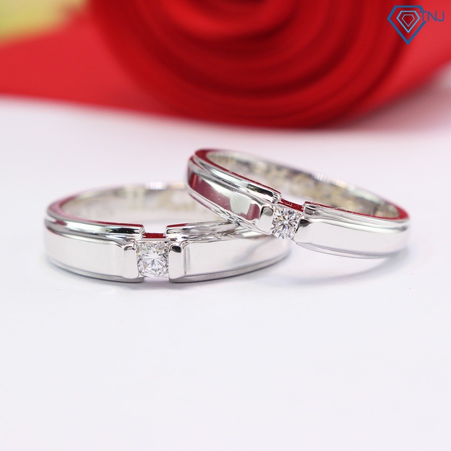 Nhẫn đôi bạc 925 khắc tên đẹp ND0342 - Trang Sức TNJ