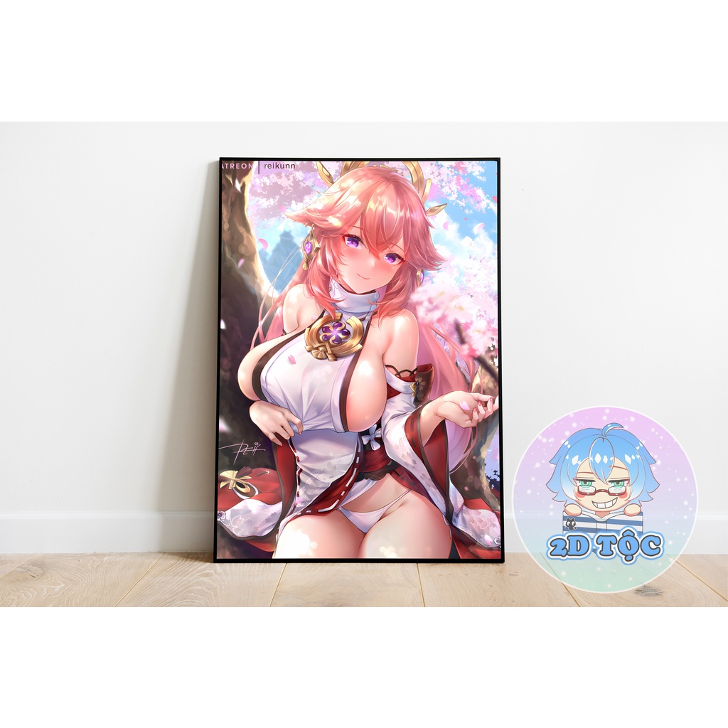 POSTER A3 YAE MIKO (2) GAME GENSHIN IMPACT - 2D TỘC SHOP