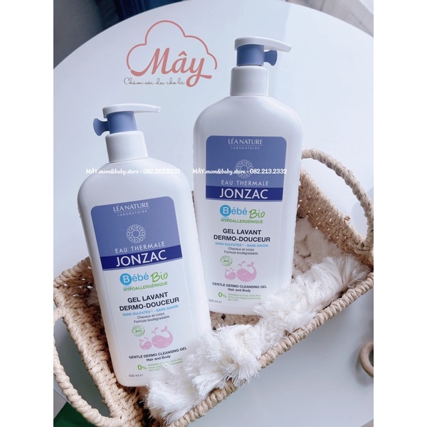 [Nhập khẩu chính hãng]Sữa tắm gội 2in1 hữu cơ siêu thơm cho bé từ sơ sinh Eau Thermale Jonzac Gel Lavant 500ml