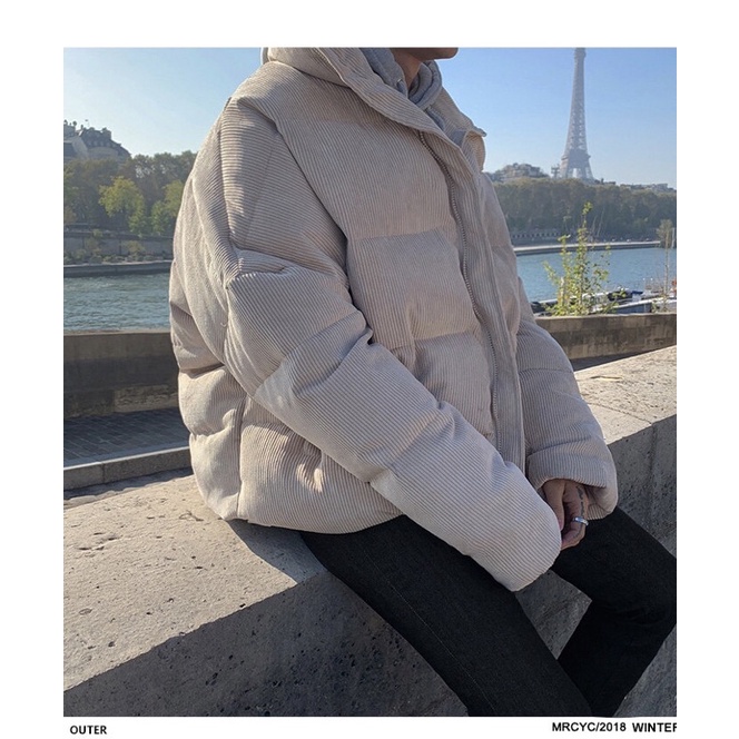 Áo khoác phao nhung dày dặn