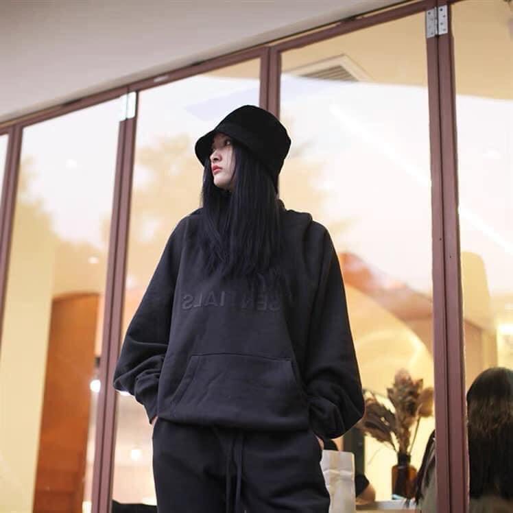 áo HOODIES Esential nỉ ấm in cao su chữ nổi siêu đỉnh túi zip đầy đủ | BigBuy360 - bigbuy360.vn