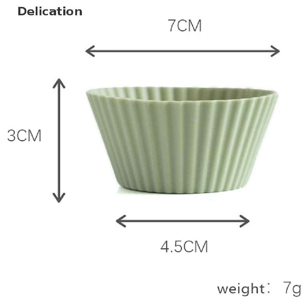 Set 12 Khuôn Silicone Làm Bánh Muffin Hình Tròn Tiện Dụng